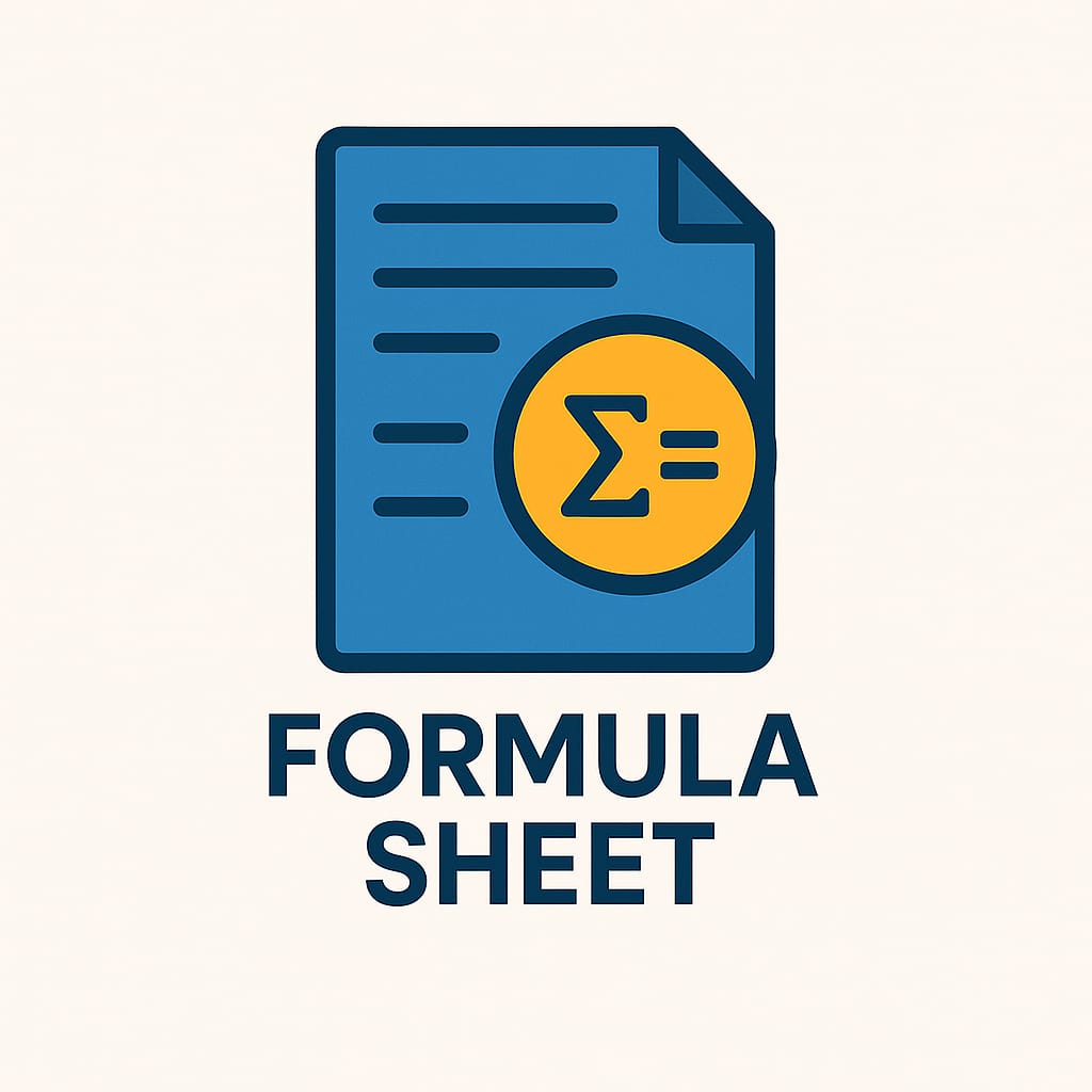 Formula Sheet
